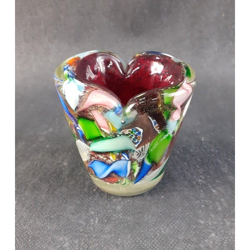 442 - A small Murano style posy vase standing 7cm tall and in nice clean undamaged condition.#441