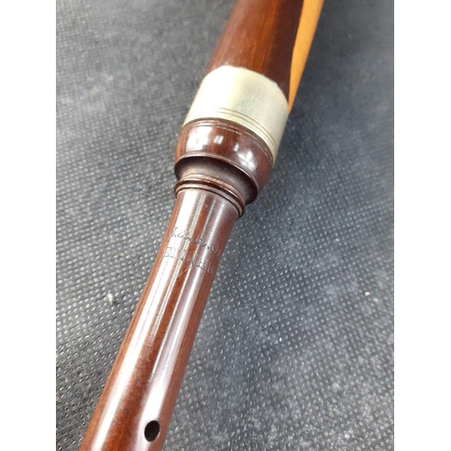 458 - J&R GLEN EDINBURGH. A lovely original antique early twentieth century rosewood practice chanter ... 