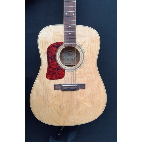 459 - GEORGE WASHBURN D-11N Mountain Ash Left hand guitar in soft case.  In lovely condition, this was a c... 