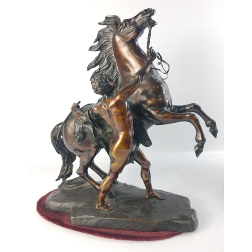 508 - A pair of bronze ''THE MARLY HORSES.'' after Charles CROZATIER (1795 - 1855). The sculptures are rep... 