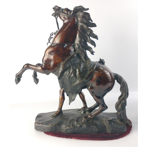 508 - A pair of bronze ''THE MARLY HORSES.'' after Charles CROZATIER (1795 - 1855). The sculptures are rep... 