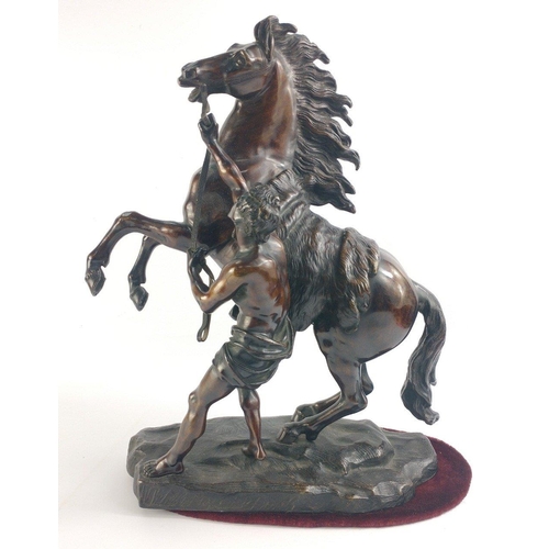 508 - A pair of bronze ''THE MARLY HORSES.'' after Charles CROZATIER (1795 - 1855). The sculptures are rep... 