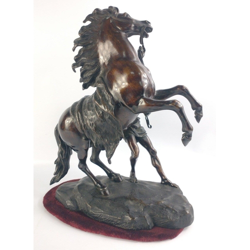 508 - A pair of bronze ''THE MARLY HORSES.'' after Charles CROZATIER (1795 - 1855). The sculptures are rep... 