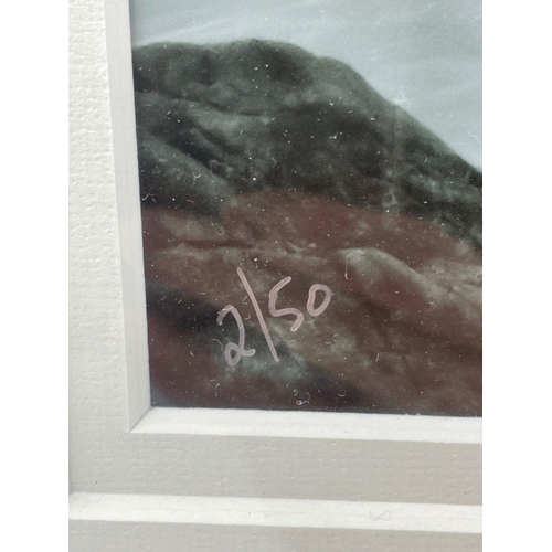 530 - TOP QUALITY & FABULOUS Framed Photographic print 2/50 by ANDREW MACKENZIE of Bude Beach 2007 dim... 