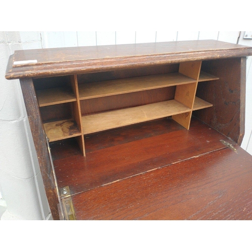 561 - Wooden slim-line bureau#561