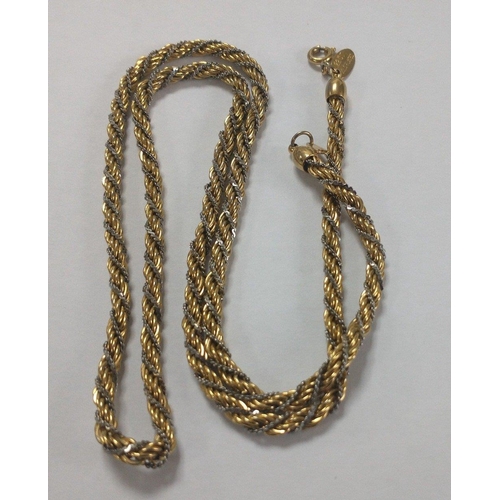 61 - A 22ct plated chain necklace - 62cm long Approx - weight 24g Approx#61