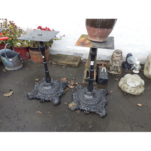 620 - A super pair of cast plant stands each standing 72cm tall with lovely cast Lion paw motifs on base.#... 