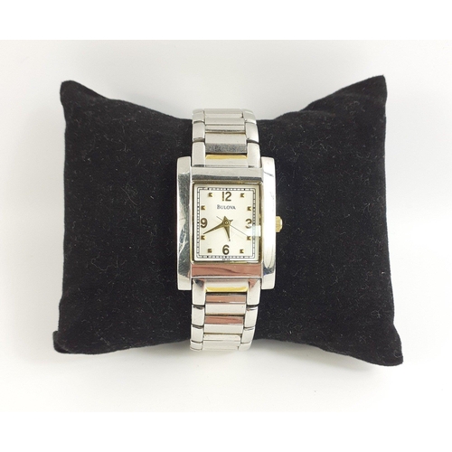 153 - Ladies BULOVA wristwatch quartz requiring battery.  An attractive good looking watch.#15