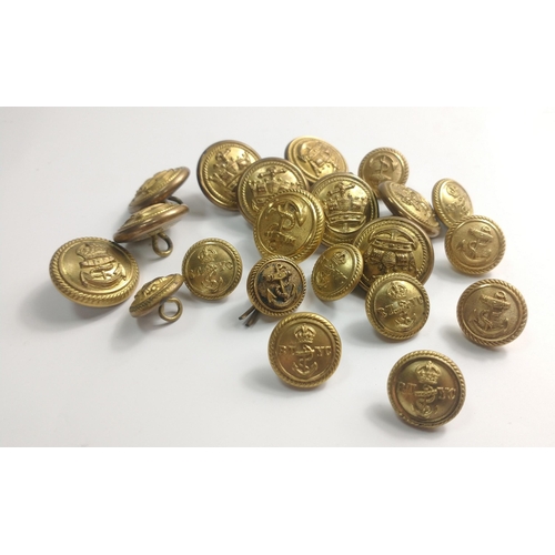 172 - A collection of brass naval buttons various sizes, mainly by FIRMIN. 22 in total#21