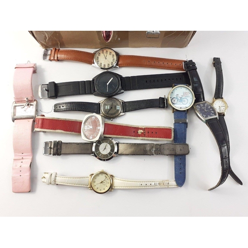 139 - A box of fifteen dress watches, may require batteries.  Some pretty and attractive examples.#138