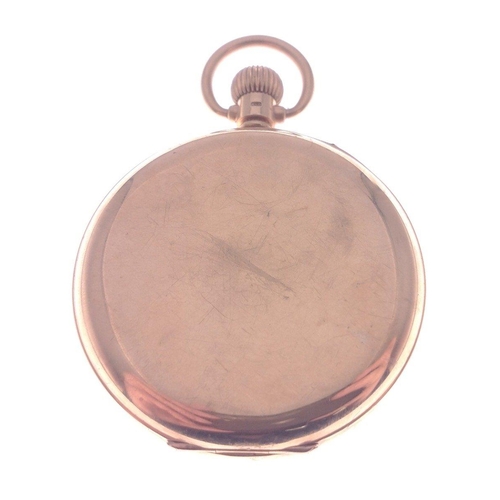 16 - A VERTEX gold cased 9ct pocket watch with internal presentation inscription.  Full hallmarks, inner ... 