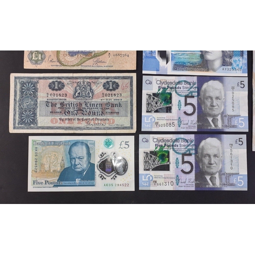 70 - An assorted bank note collection to include National Commercial Bank of Scotland £1 x 1964, British ... 