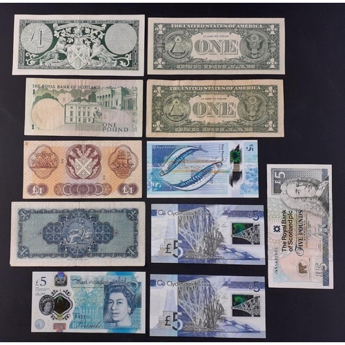 70 - An assorted bank note collection to include National Commercial Bank of Scotland £1 x 1964, British ... 