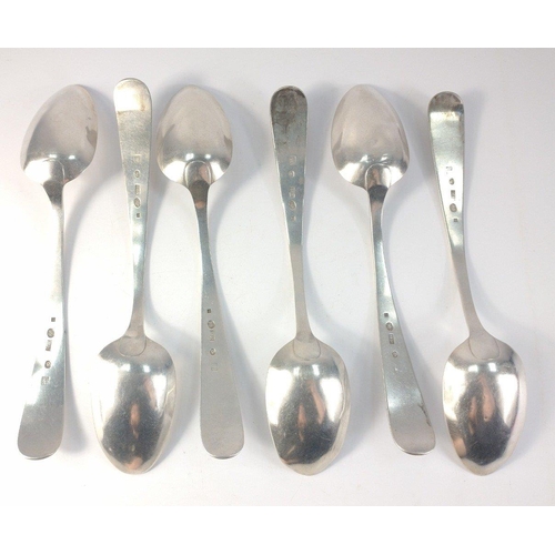 77 - Six silver tablespoons, believed to be Norwegian, stamped 1835, each 23cm long, weight 367g approx#7... 