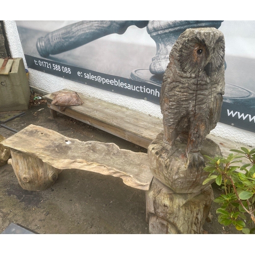 204 - IF YOU GO DOWN TO THE WOODS TODAY! 
A FABULOUS FOREST handcarved TWIT-TWOO OWL garden bench seat for... 