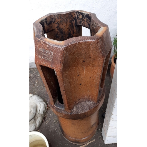 245 - An ANTIQUE LOUDON & RUSSELL NEWMAINS makers pottery Victorian chimney pot - in lovely condition ... 