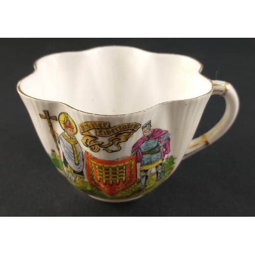 339 - SHELLEY crested china cup with ARBROATH crest.  Stands 55mm high in nice condition.#74