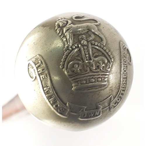 100 - A KOSB King's Own Scottish Borderers swagger stick, Kings Crown finial.  In good condition no splits... 