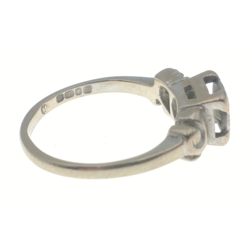 2 - A gorgeous small 18ct white gold diamond solitaire ring.  Size H, gross weight 2.7g. Diamond is 3mm ... 