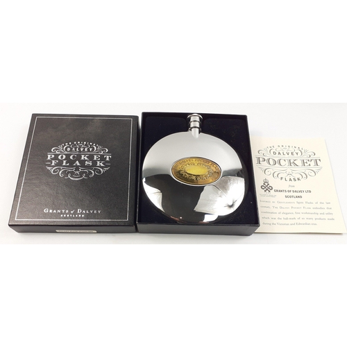 31 - A collection of hip flasks to include a boxed DALVEY pocket cup, a boxed SELKIRK golf challenge silv... 