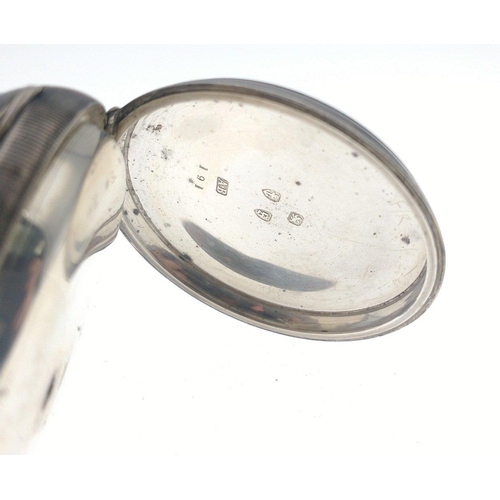 81 - An antique silver WALTHAM, MASS pocket watch, hallmarked for Birmingham 1892, missing minute hand an... 
