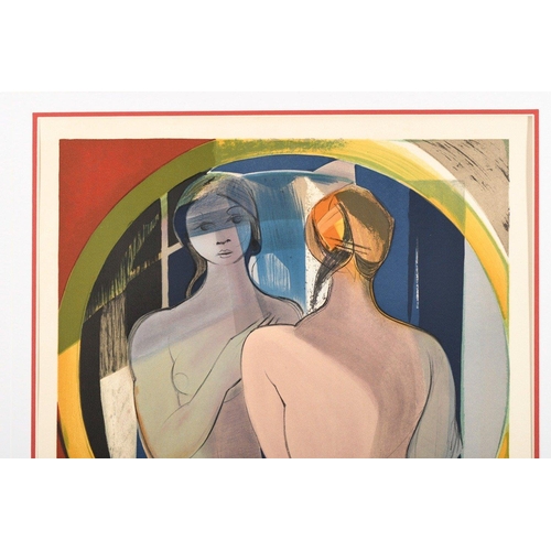 101 - A lithograph in colours by CAMILLE HILAIRE (1916-2004) Nude with mirror signed bottom right and is n... 