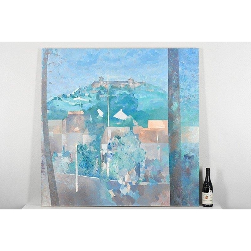 104 - An original oil on canvas by SUSAN HAWKER RWS titled Vezelay. Signed and titled on reverse by the ar... 