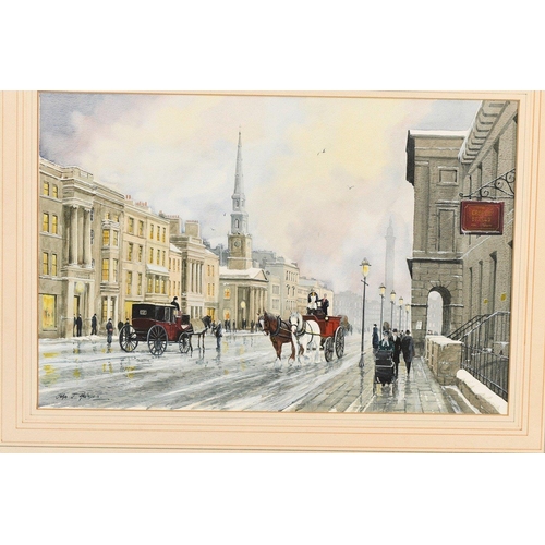 107 - This is an early fabulous original watercolour of George Street in Edinburgh by the highly respected... 