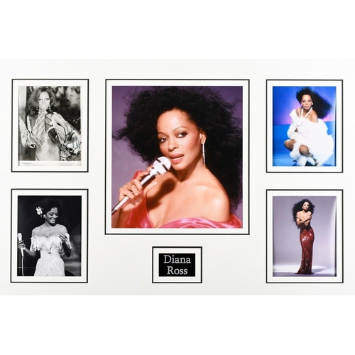 134 - A unique DIANA ROSS signed photo presentation which has been professionally display mounted ready to... 