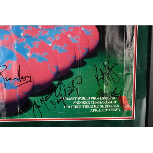 137 - This framed presentation is signed by many of the snooker greats from the 2001 World Championships. ... 