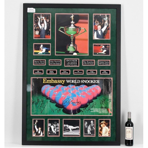 137 - This framed presentation is signed by many of the snooker greats from the 2001 World Championships. ... 