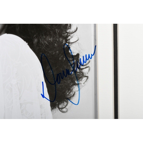 148 - A DONNA SUMMER unique signed photo presentation which has been professionally display mounted ready ... 