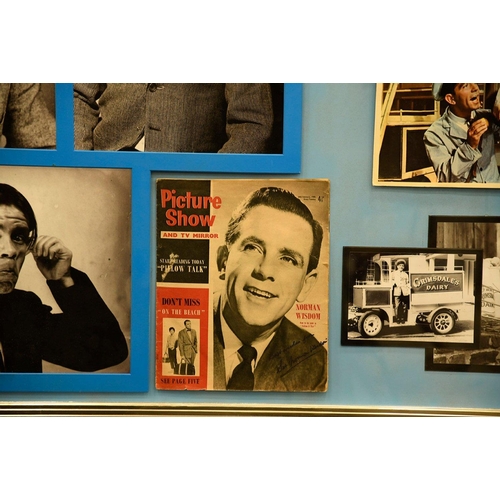 197 - A unique framed memorabilia presentation of NORMAN WISDOM. It has an original 