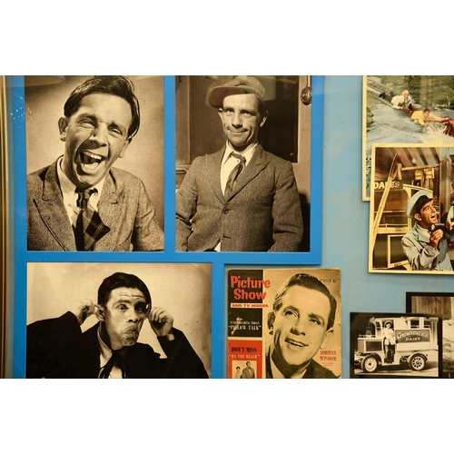 197 - A unique framed memorabilia presentation of NORMAN WISDOM. It has an original 