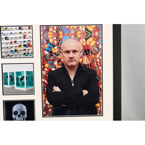 200 - This framed presentation of the world renowned artist DAMIEN HIRST is a great memorabilia collector'... 