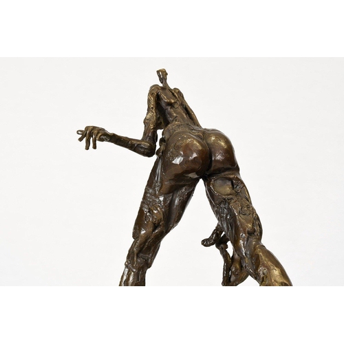 210 - A wonderful modern art sculpture cast from bronze. It stands over 12