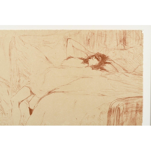 217 - A limited edition lithograph HENRI DE TOULOUSE -LAUTREC titled Femme sur le Dos Lassitude (Reclining... 