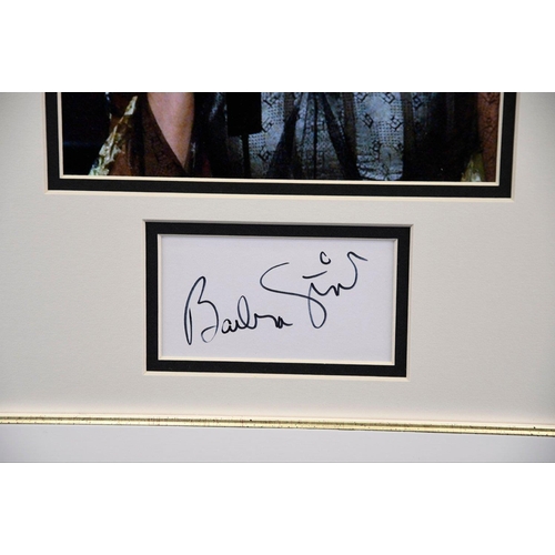 226 - A lovely framed original authenticated signature of the fabulous singer and actress BARBRA STREISAND... 