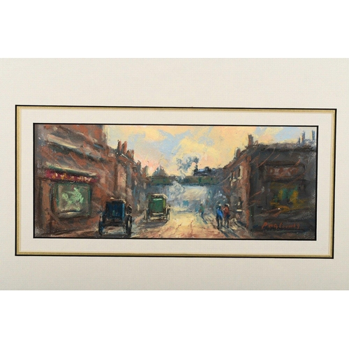 232 - An original framed pastel by the English artist PETER COOMBS, depicting a delightful street scene.. ... 