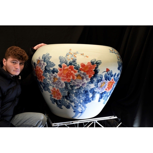 237 - This is a very substantial piece of hand made Chinese porcelain, measuring approximately three and a... 