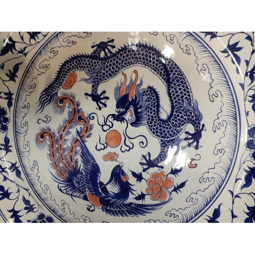 242 - Fabulous Large Porcelain Plate and Stand­  - an original hand painted porcelain plate with hand pain... 