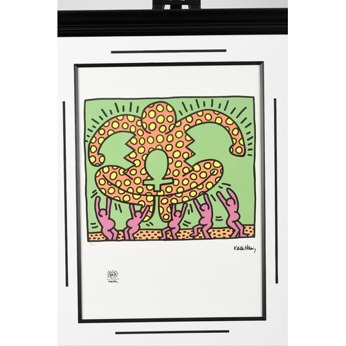 27 - A KEITH HARING limited edition lithograph number 16 of 150 published. Bespoke framed and mounted. Su... 