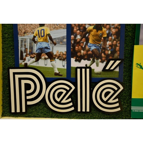 59 - A unique PELE framed memorabilia presentation incorporating the original authenticated signature of ... 