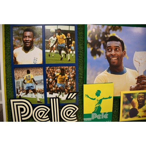 59 - A unique PELE framed memorabilia presentation incorporating the original authenticated signature of ... 