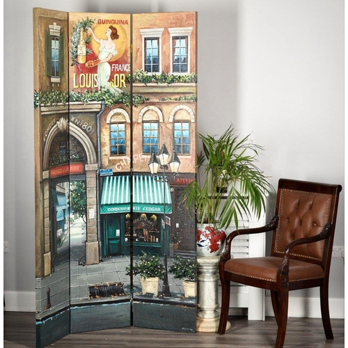 63 - This very rare and unusual wonderful piece of original art is in the form of a folding screen/room d... 