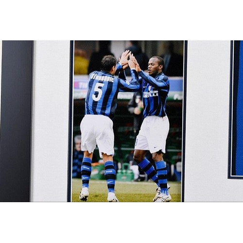 81 - A very rare signed framed shirt which has been personally signed by the famous Serbian footballer DE... 