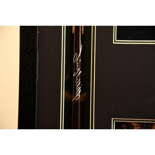 84 - A must for any snooker fan, a framed signed cue by the great JIMMY WHITE. This memorabilia piece has... 