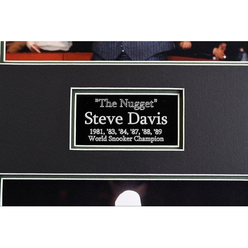 95 - This personally signed snooker cue by STEVE DAVIS has been professionally framed. Supplied with a ce... 