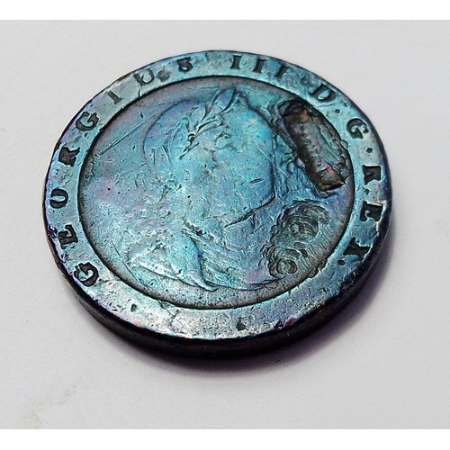 127 - A 1797 George III Cartwheel two penny coin. With wear overall but retaining some nice detail.#21