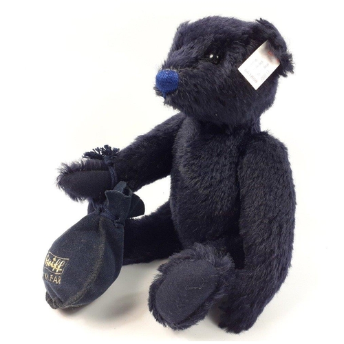 212 - A STEIFF blue belfry bear, reference 661808, standing 24cm tall, with his very own golf ball in a dr... 